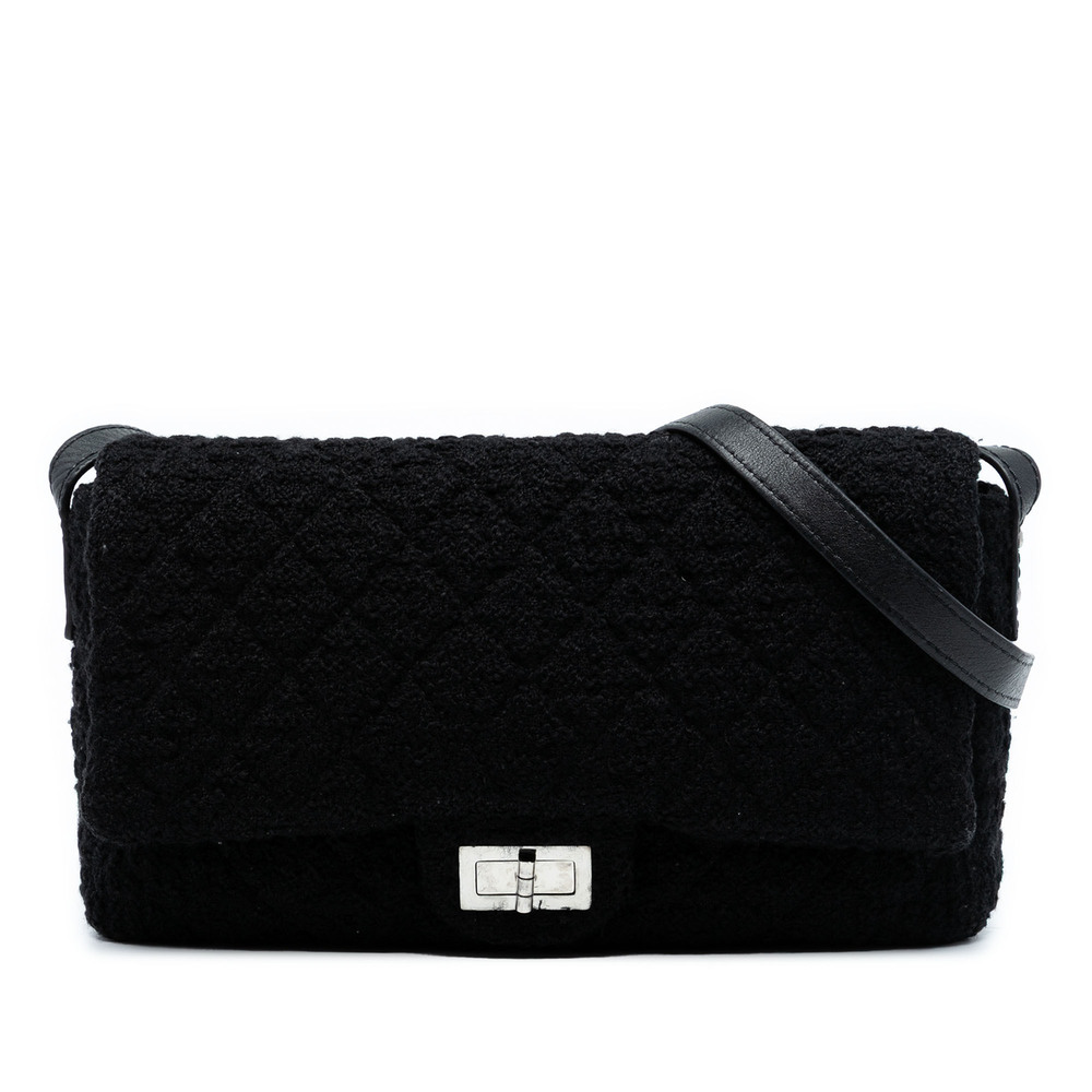 Pre-Loved Chanel Jumbo Reissue 2.55 Quilted Tweed Easy Messenger Flap